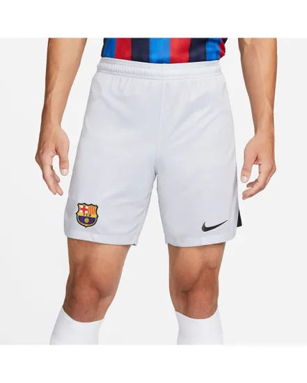 Short de football Homme FCB M NK DF STAD SHORT 3R Blanc